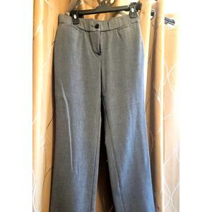 Women's Career Pants - Grey Pinstripe Size 6 Soft